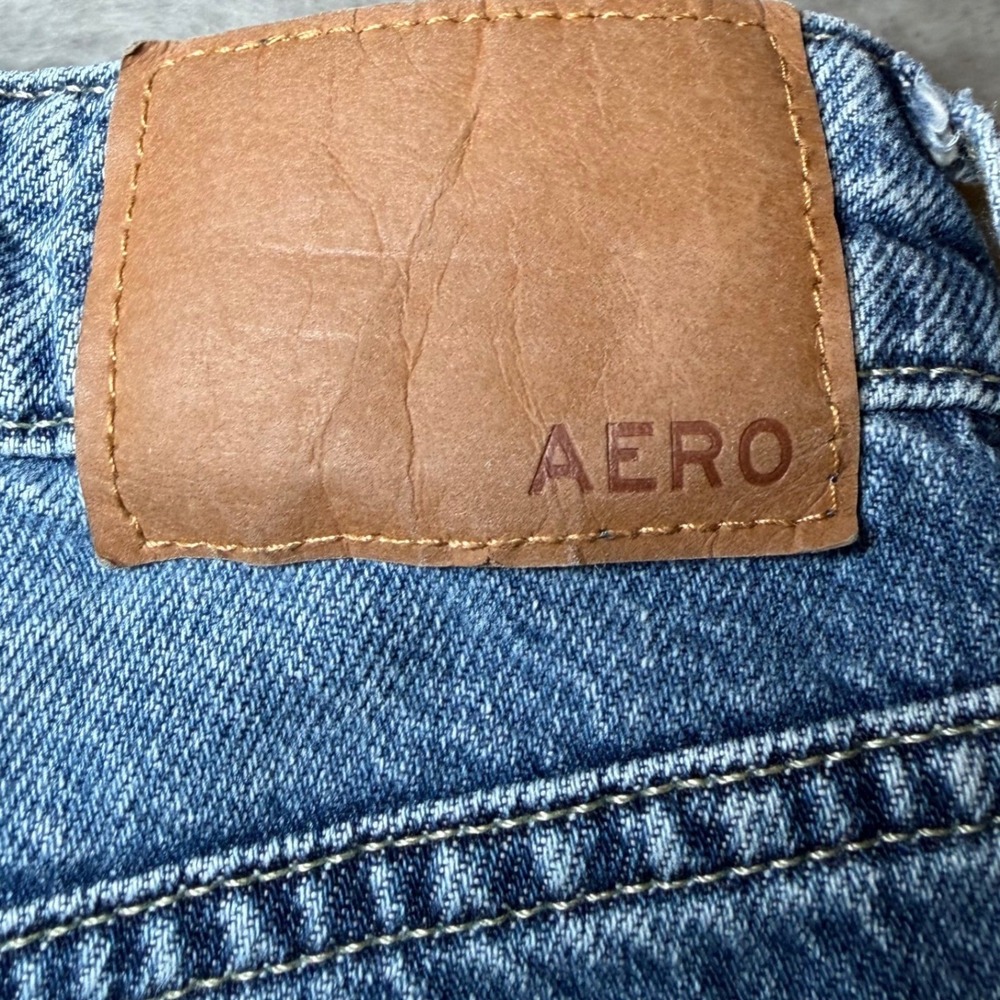 Aeropostale Womens Size 6 Utility Cargo Jeans Blue Denim Wide Leg Y2K Baggy - Picture 12 of 16